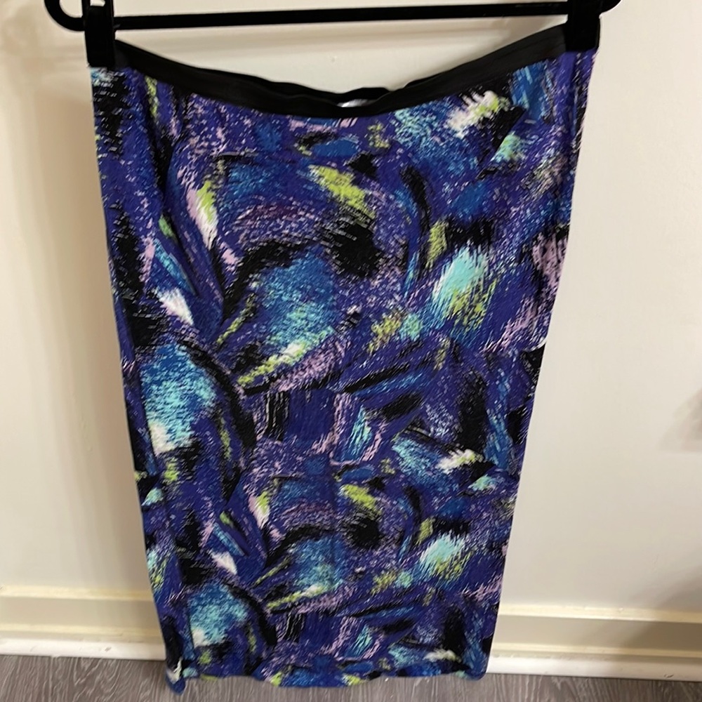 Derek Heart Maxi Skirt Size L Color Blue Black